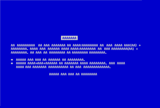 Archivo:Blue Screen of AAAAA.jpg