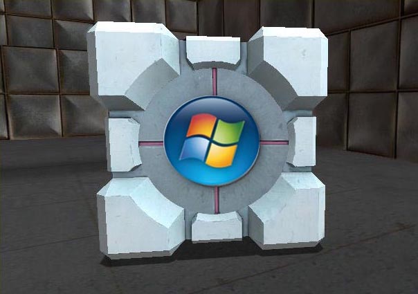 Archivo:Companion cube windows.jpg