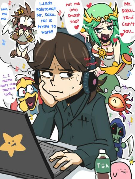 Archivo:Sakurai Kid Icarus.jpeg