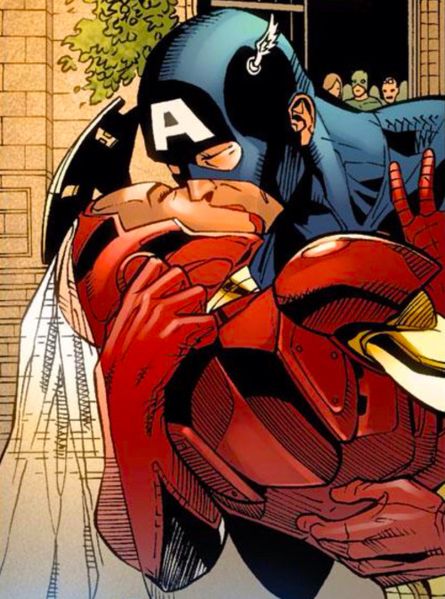 Archivo:Iron-Man kiss Captain America.jpg