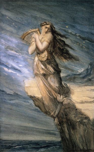 Archivo:Chassériau, Théodore - Sappho Leaping into the Sea from the Leucadian Promontory - c. 1840.jpg