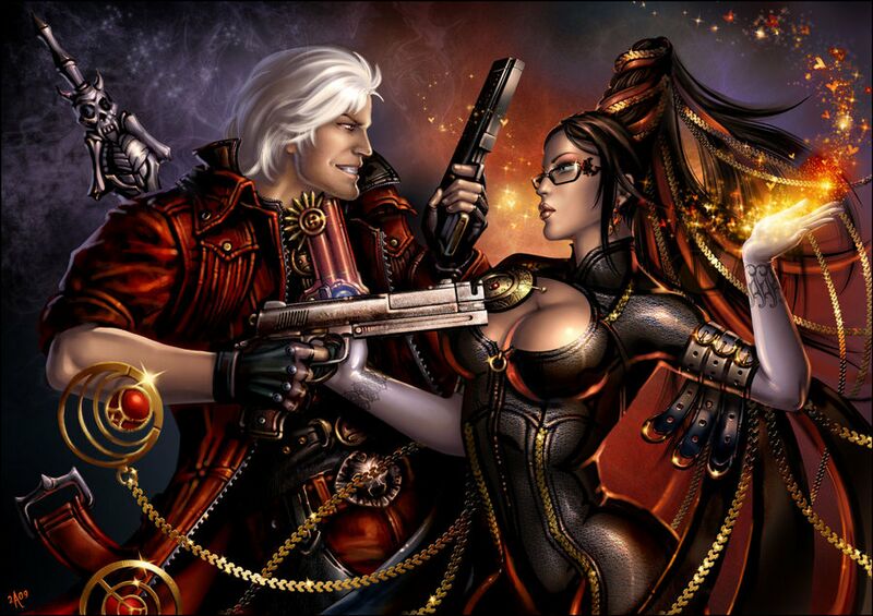 Archivo:Dante contro Bayonetta.jpg