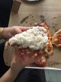 Pizza con arroz, un clásico platillo.