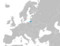 Localización de Rusia en el mapa mundial.