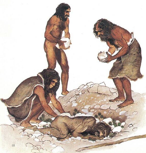 Archivo:Enterramiento neanderthal.jpg
