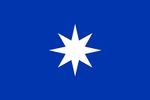 Primera bandera mapuche, descartada luego de problemas legales con Somalia.