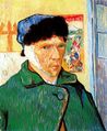 "Evidencia", croquis policial, autorretrato que Van Gogh quiso utilizar ante la fuerza pública para culpar a Paul Gaugin de cortarle la oreja. Nadie le creyó.