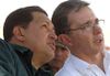 Hugo Chávez y Álvaro Uribe