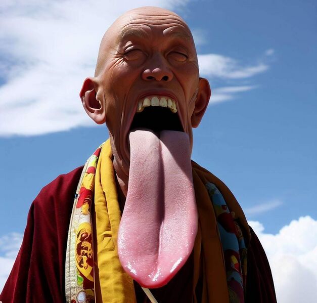 Archivo:Dalai Lama lengua gigante.jpeg