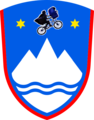El escudo de Eslovenia. Rara la cosa, ¿no?