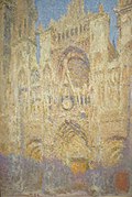 'The Rouen Cathedral at Sunset' by Claude Monet, 1894, Pushkin Museum.JPG