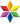 Six pointed Diaspora Star in rainbow colors.svg