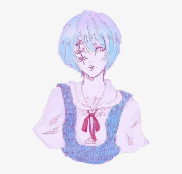Archivo:Anime-vaporwave-png-rei-ayanami-lilith-face.jpg