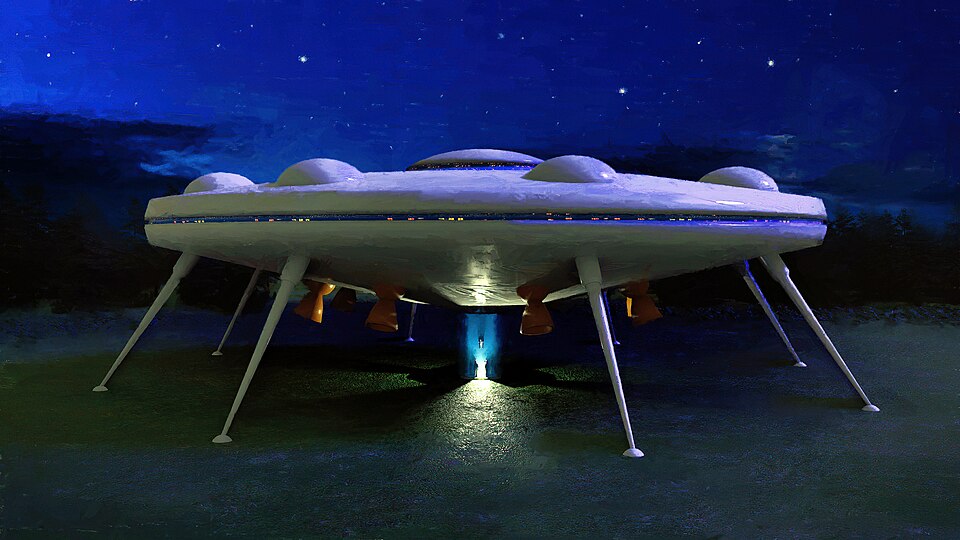 Archivo:UFO landing, artistic representation.jpg