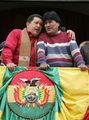 Evo Morales con el mayor genio del mal de todos los tiempos.