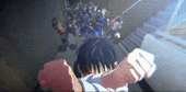 Akira corriendo de los zombies.gif