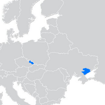 Mapa regionů kde se uznává Failbotismus.
