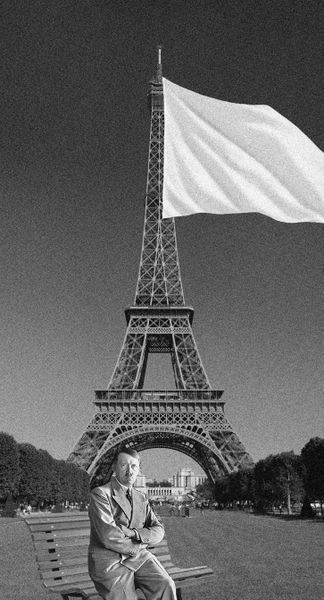 Soubor:Eiffelova věž - dobová fotografie s Hitlerem.jpg