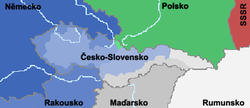 Československo Ческословенско – mapa