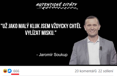 Důkaz spolčení Jaromíra Soukupa s ďáblem