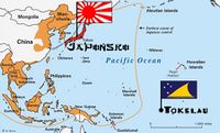 Tokelau za války(vlevo je kam až se dostali Japonci)