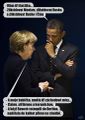 Merkelová v družném rozhovoru s Obamou
