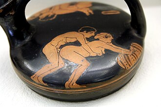 1135 - Keramikos Museum, Athens - Askos with copulation scene - Photo by Giovanni Dall'Orto, Nov 12 200.jpg