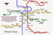 Pro zahraniční návštěvníky Prahy je k dispozici plán sítě pražského metra přeložený do angličtiny.