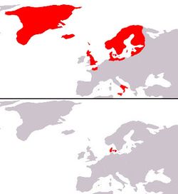 Dánské království – mapa