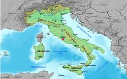 Italská republika – mapa