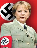 Angela Merkel(ová) alias „Bába Makrela Božská Anděla Kráva Milka Kunhůta Dojnice Máma Migrantů Rudá Svazačka Chrochtající Kvičící Mlaskající Prasnice Hrobařka Evropy Alibabova Souložnice Kurtizána“ reichkanzler reichsexsymbol