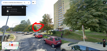 škola Mánesova na google mapách