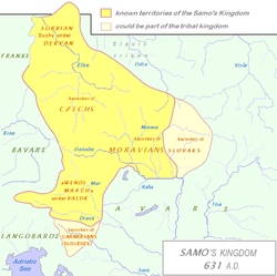 Sámova říše – mapa