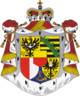Znak Lichtenštejnska (pod pláštěm, aby nezmrzl).