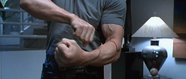 Oh my God, Terminator just cut his arm open.gif