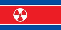 Fahne der Atomwaffenrepublik Nordkorea