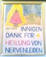 Eine Dankestafel für die Schwarze Maria in der Klosterkirche Einsiedeln