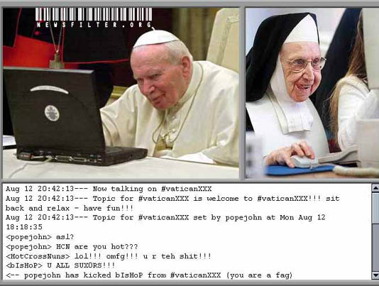 The Pope excommunicating someone.
