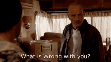 Walter White confronts Jesse Pinkman for being blue.