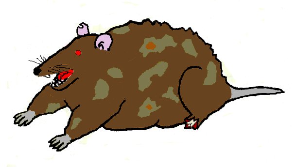 The official mascot for C++ is an obese, diseased rat named Keith, whose hind leg is missing because it was blown off. The above image is a contemporary version drawn by Richard Stallman.