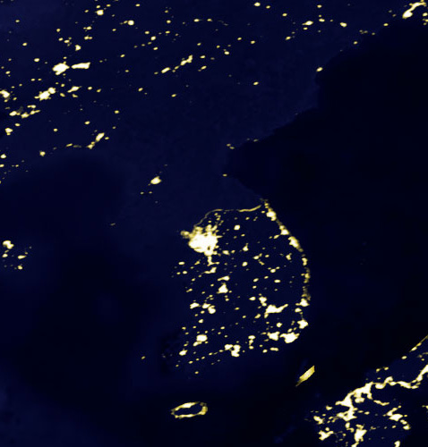 File:Korean peninsula at night.jpg