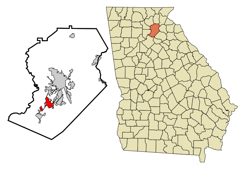 File:800px-Hall County Georgia Incorporated and Unincorporated areas Oakwood Highlighted svg.png