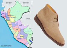 Map of Perú and accurate 3D rendering of the country's surface