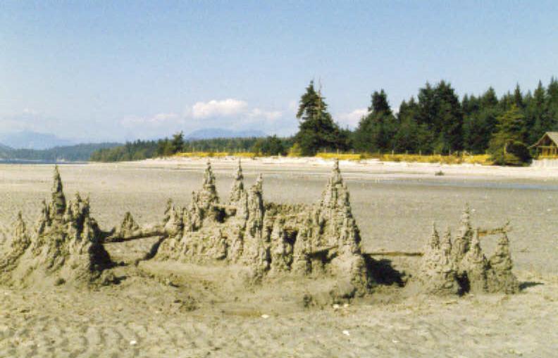 File:Sandcastle on a beach.jpg