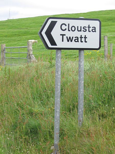 File:Twatt road sign.jpg