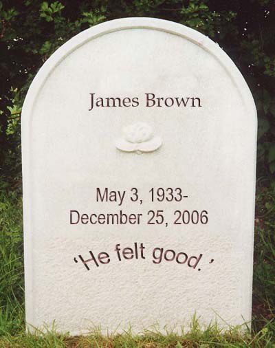 James Brown's True Headstone