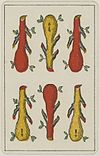 Aluette card deck - Grimaud - 1858-1890 - Six of Clubs.jpg