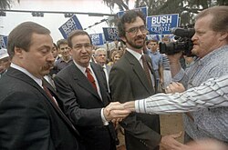 Conservative politician Pat Buchanan at the Capitol in Tallahassee, Florida.jpg
