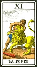 1JJ Tarot - Trump 11 - French - La Force.jpg