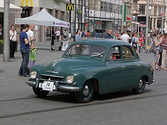 Brno, náměstí Svobody - XXI. Sraz historických vozidel Vysočina 2014 - Škoda 1200 obr1.jpg
